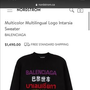 Balenciaga Multi Language sweater/sweatshirt 9/10